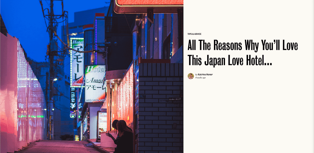 All The Reasons Why You’ll Love This Japan Love Hotel
