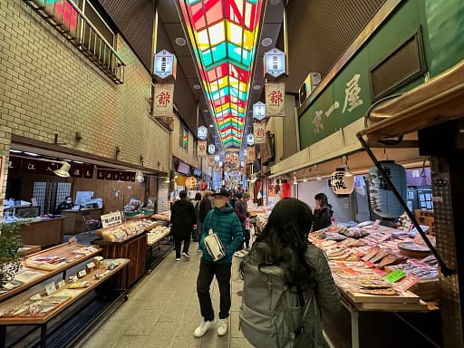 View of Nishiki Fish Market