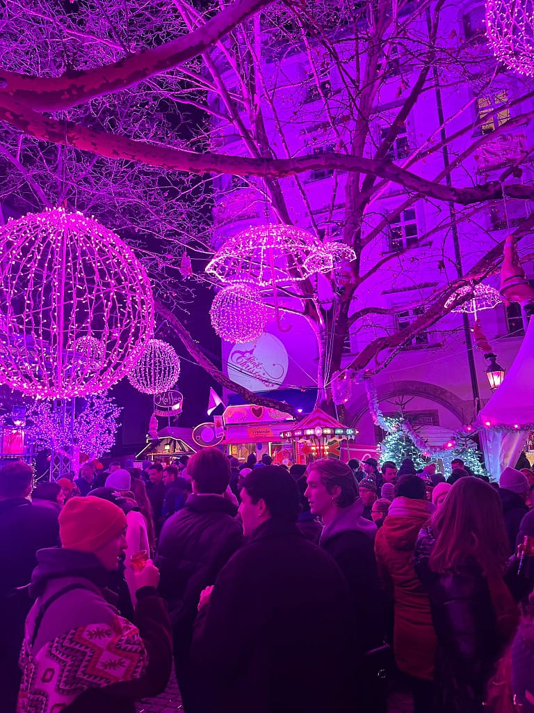 Picture of the trees and venue at Pink Christmas